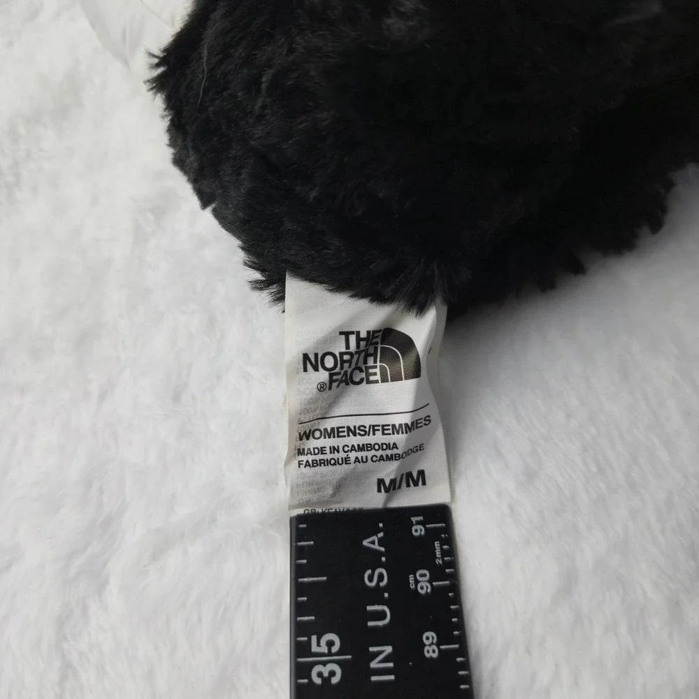 The North Face Womens Quilted Winter Gloves White Faux Fur Trim Medium